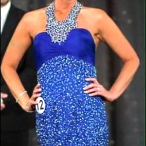 Blue Jovani Gown, beautiful detail